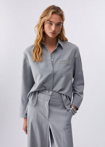 grey pinstripe