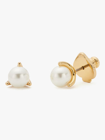 wbr00230_mini trio prong studs_Cream/Gld