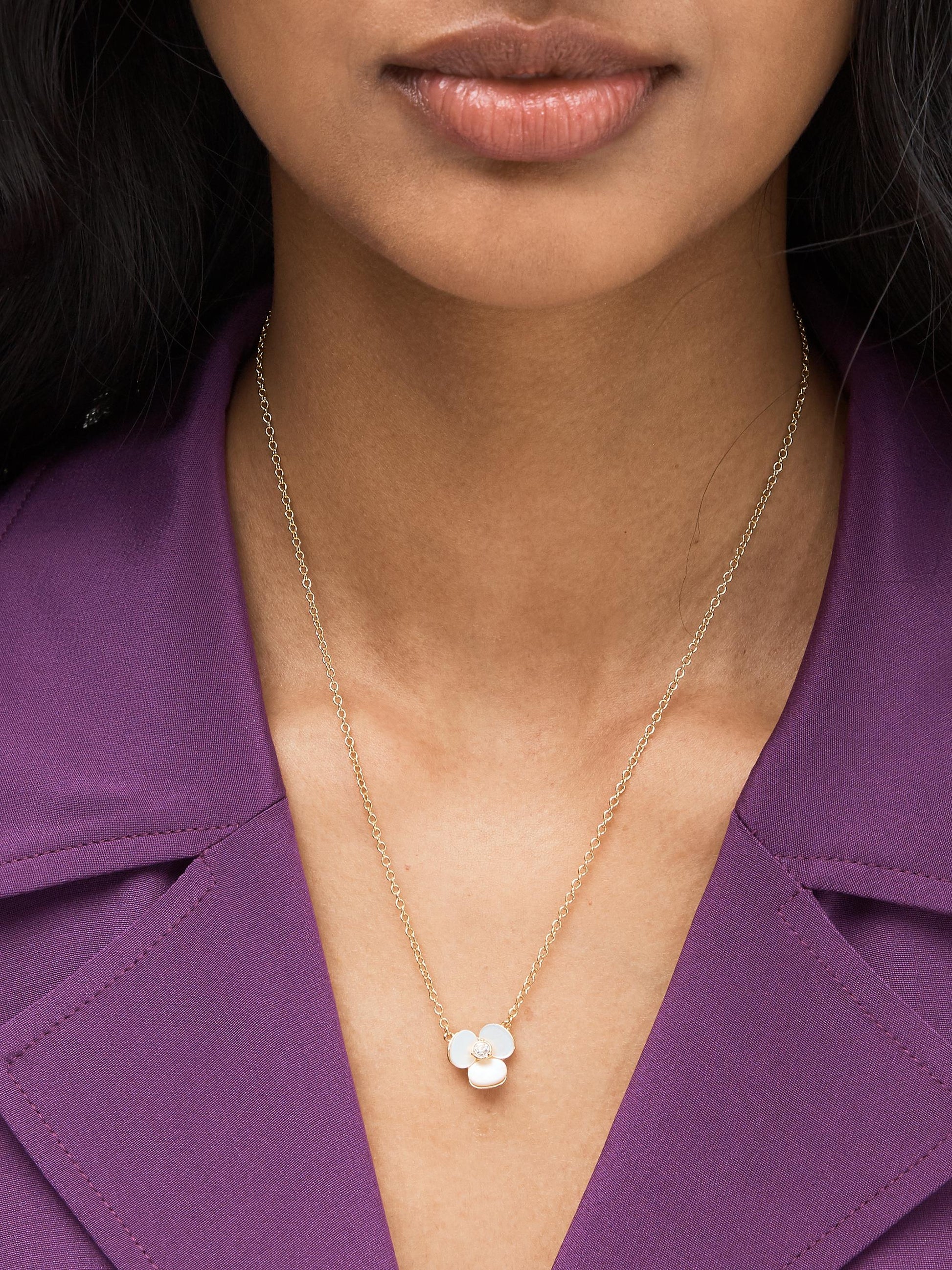 WBRU6731-Disco Pansy Mini Pendant-Creamclear