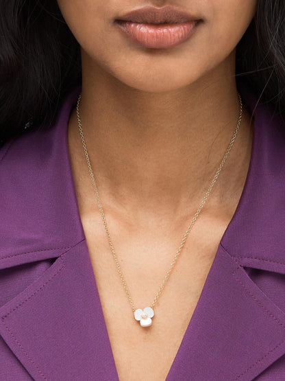 WBRU6731-Disco Pansy Mini Pendant-Creamclear
