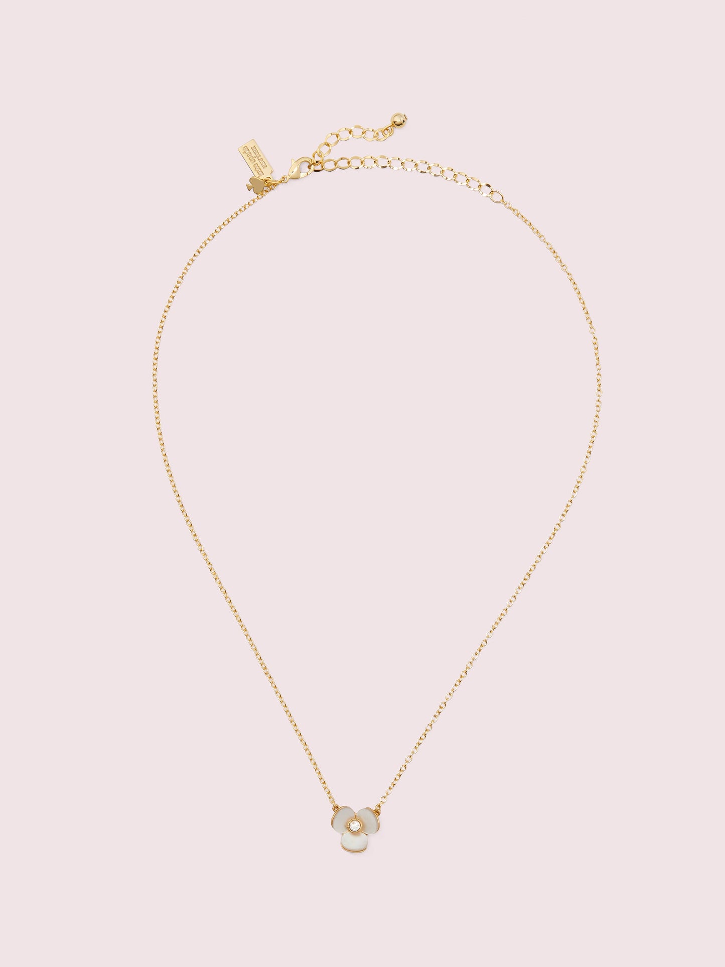 WBRU6731-Disco Pansy Mini Pendant-Creamclear