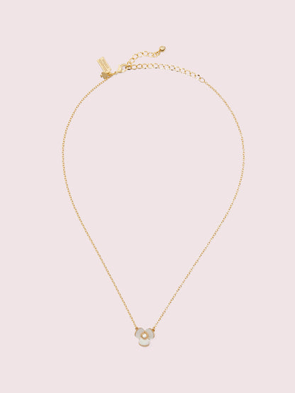 WBRU6731-Disco Pansy Mini Pendant-Creamclear