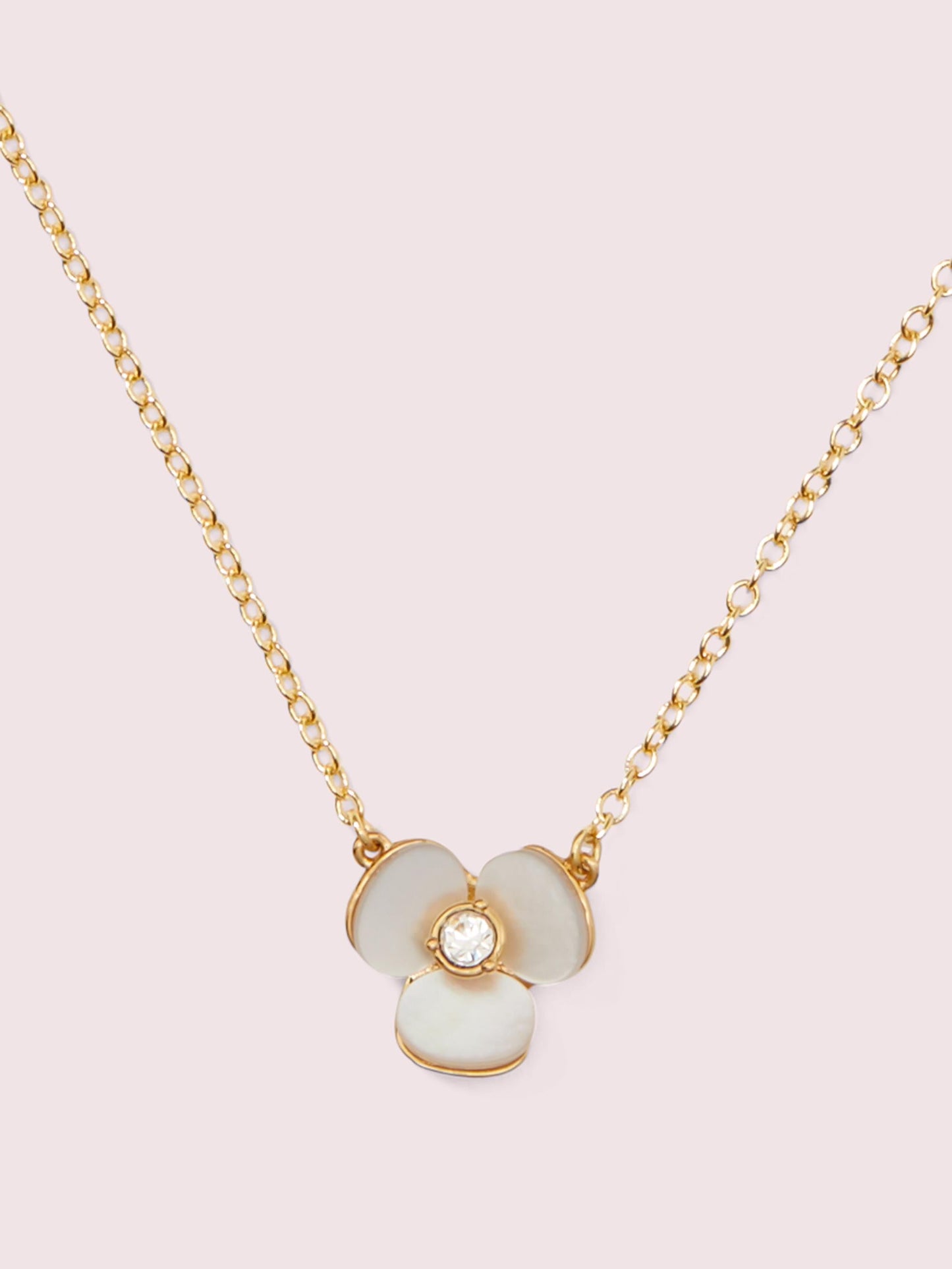 WBRU6731-Disco Pansy Mini Pendant-Creamclear