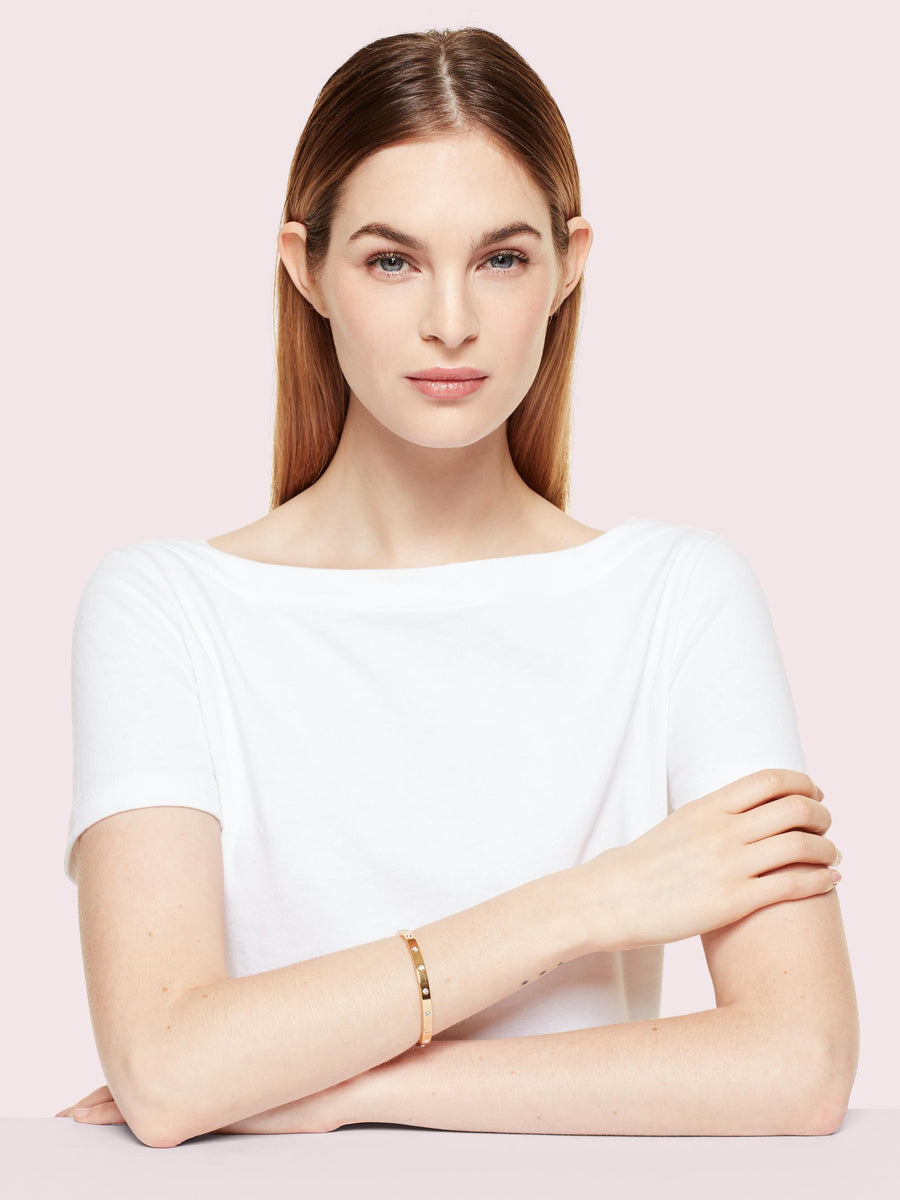 Metal Stone Hinged Bangle