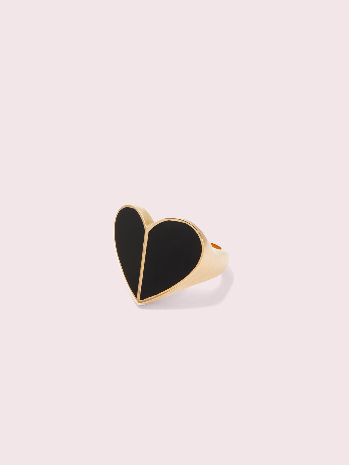 WBRUH271-ENAMEL HEART RING-Black