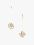 WBRUH488-spade flower linear earrings-Creammulti