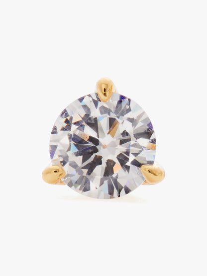 WBRUI081-MINI TRIO PRONG STUDS-CLEAR/GOLD