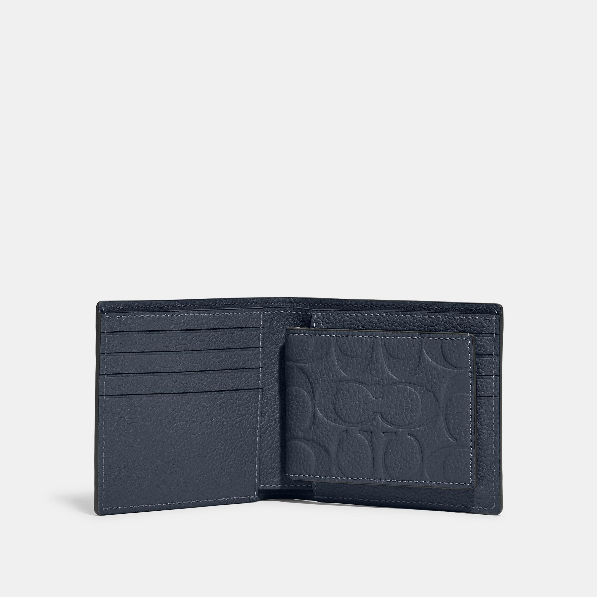 C1231-3-In-1 Wallet In Signature Leather-Dark Denim