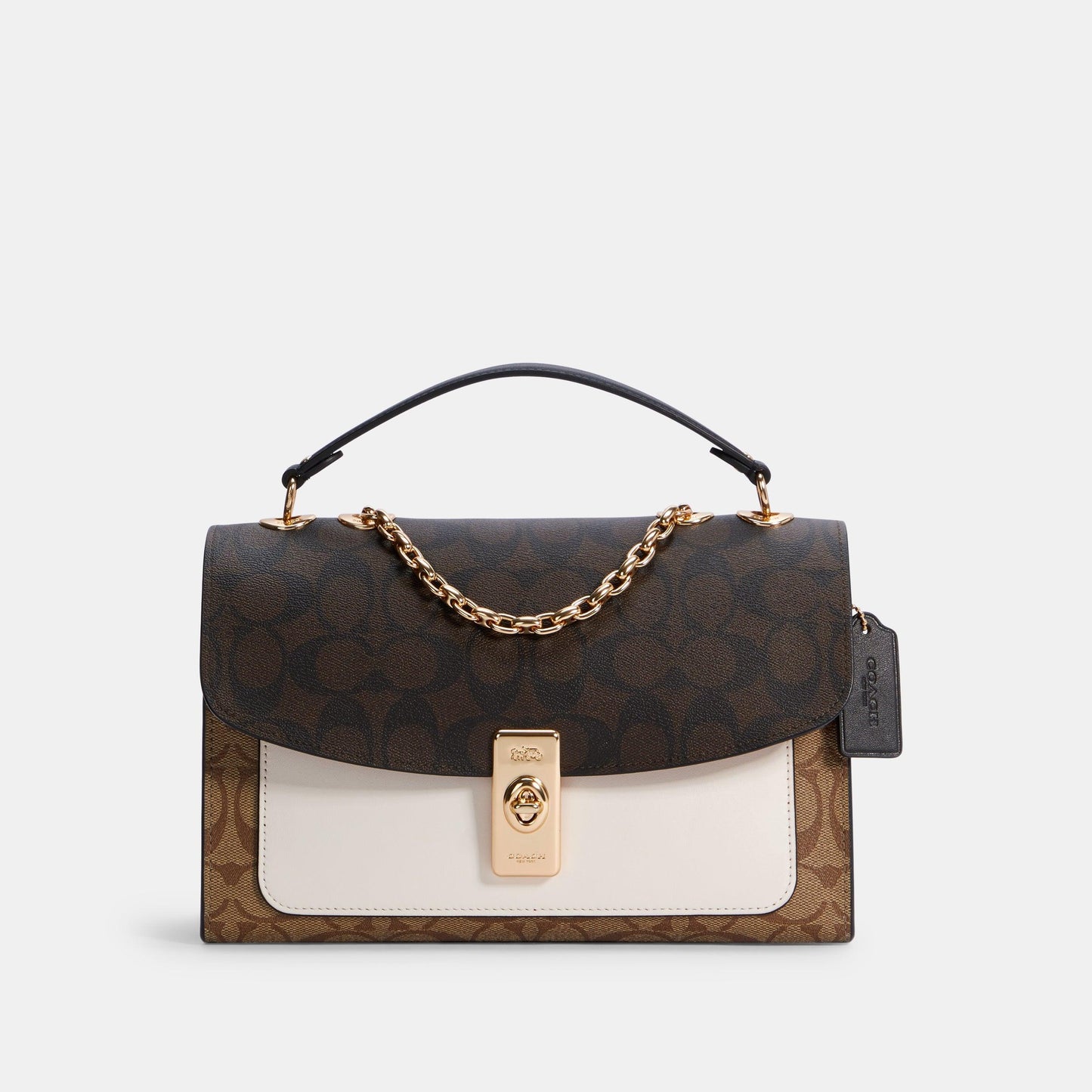 COACH-Lane Shoulder Bag In Blocked Signature Canvas-C1539-IMNOX