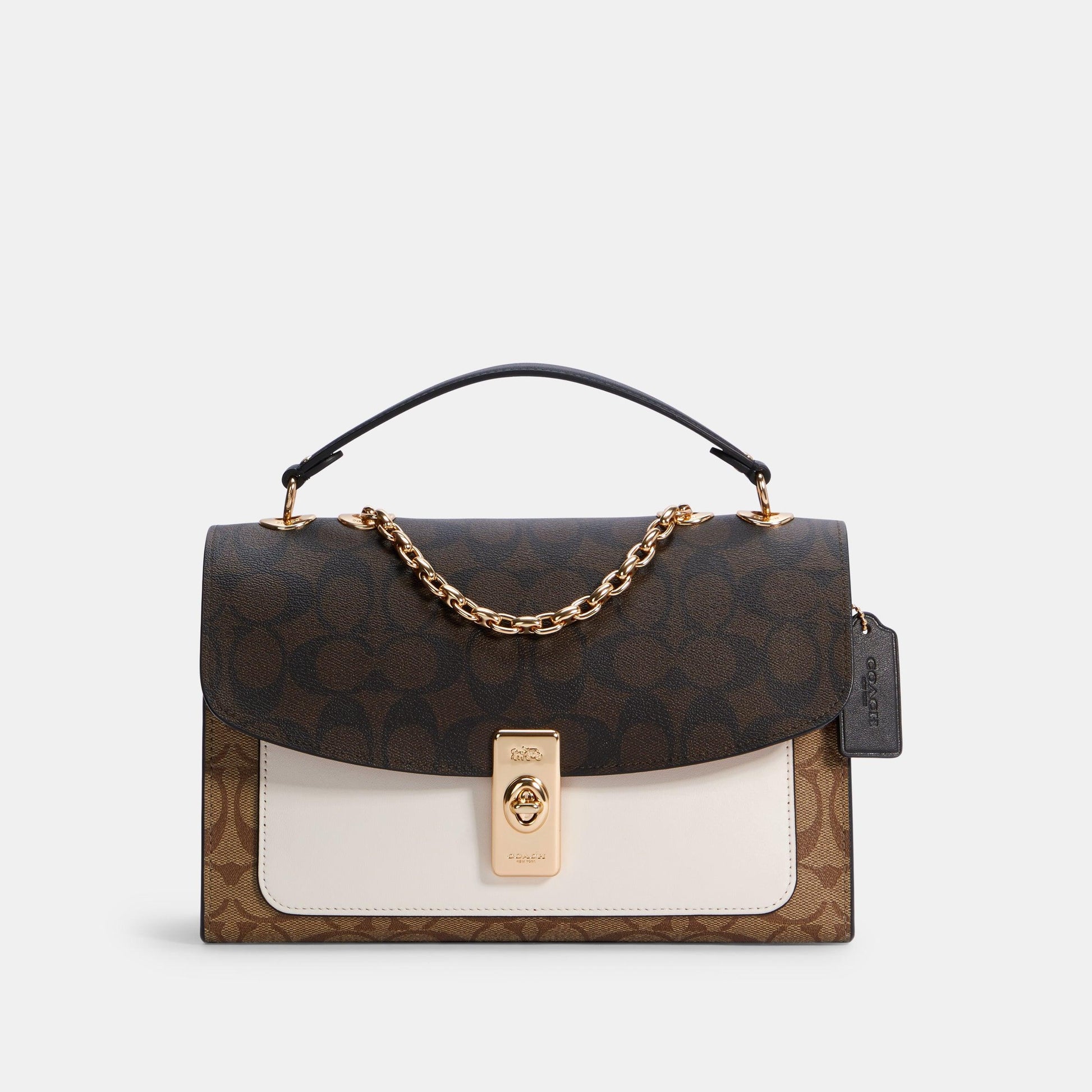 COACH-Lane Shoulder Bag In Blocked Signature Canvas-C1539-IMNOX