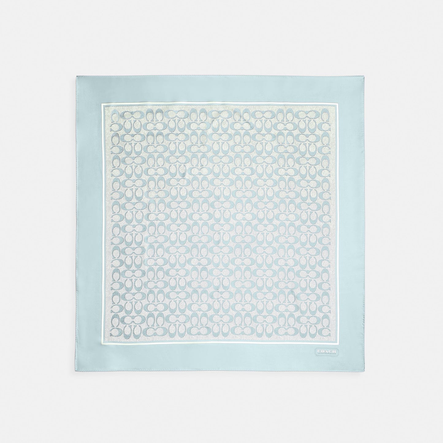 29C2755-Textured Signature C Printed Silk Square-Light Blue
