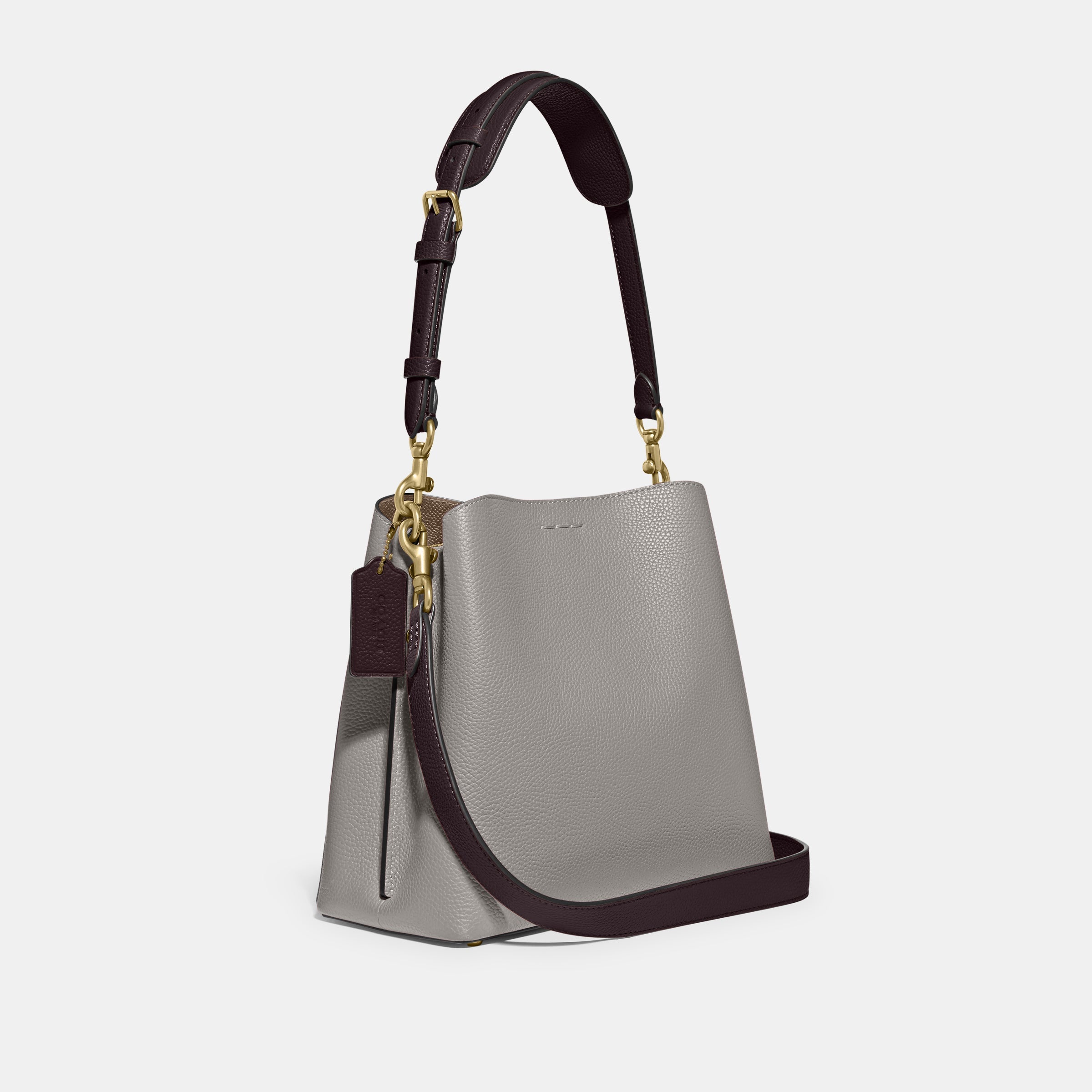C3766-Willow Bucket Bag In Colorblock-B4/Dove Grey Multi