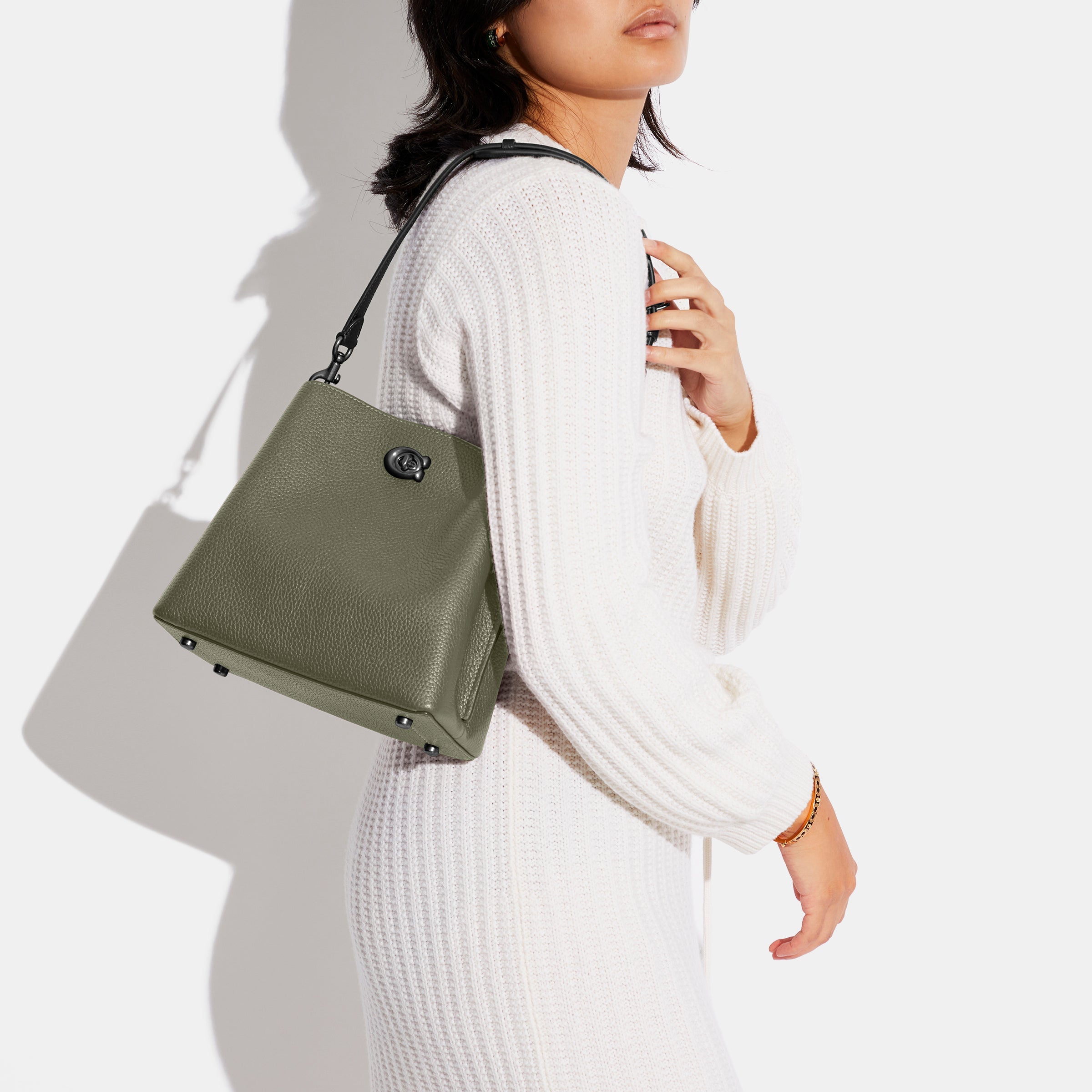 C3766-Willow Bucket Bag In Colorblock-B4/Dove Grey Multi