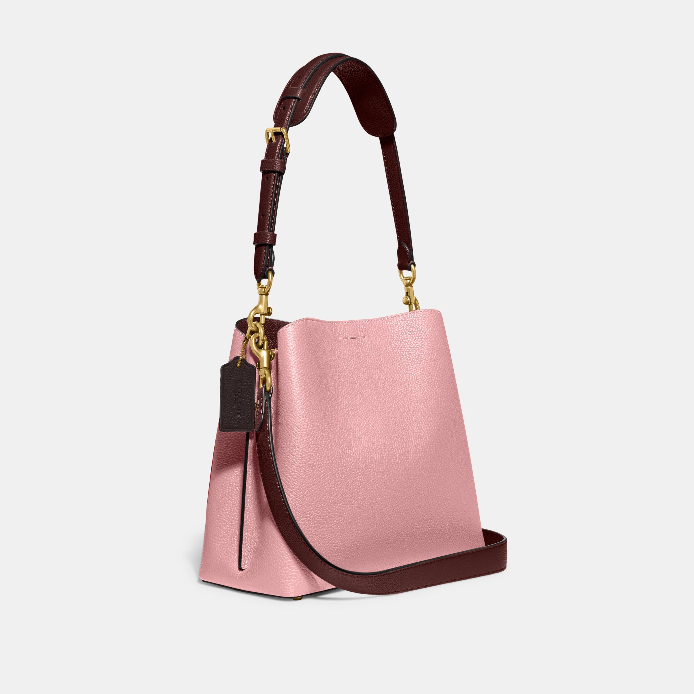 C3766-Willow Bucket Bag In Colorblock-B4/Bubblegum Multi