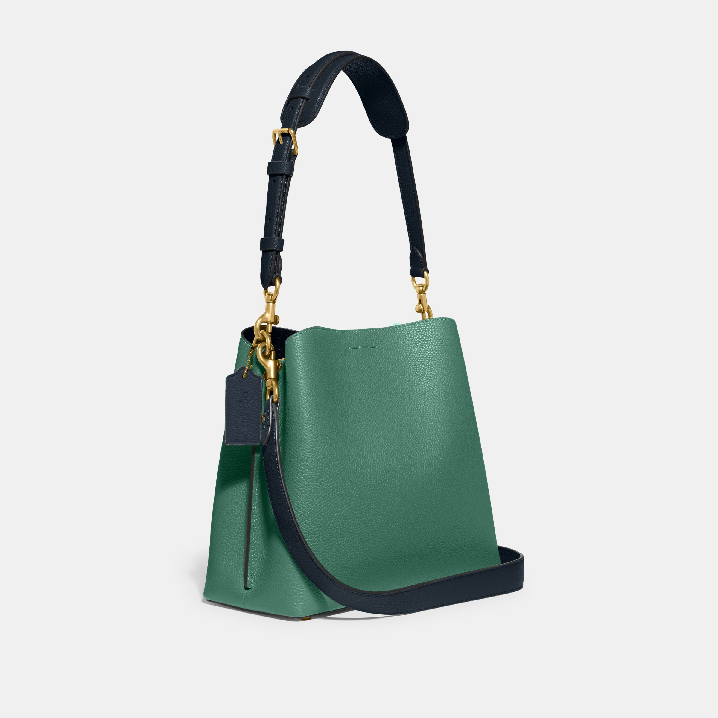 C3766-Willow Bucket Bag In Colorblock-B4/Bright Green Multi