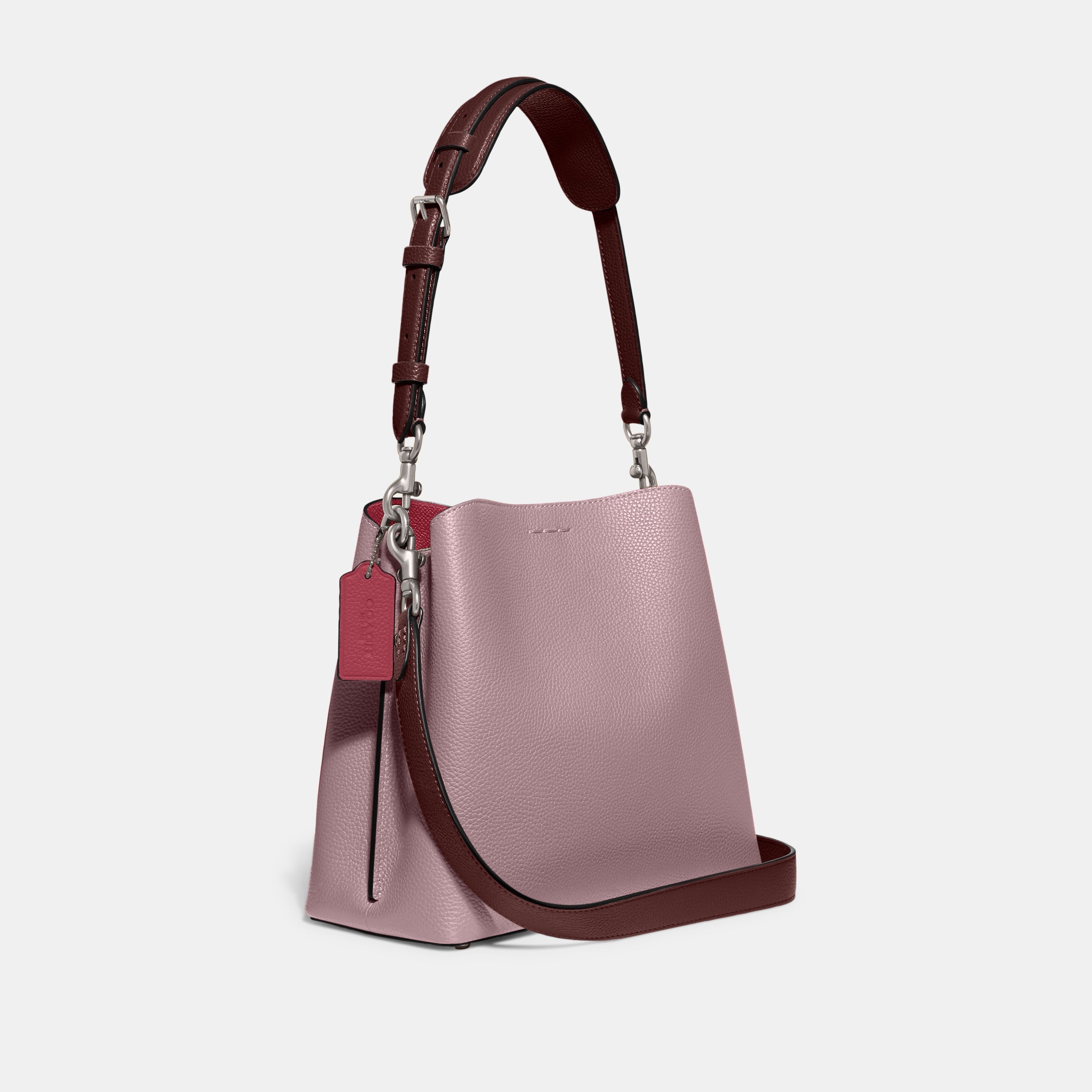 C3766-Willow Bucket Bag In Colorblock-Lh/Faded Purple Multi