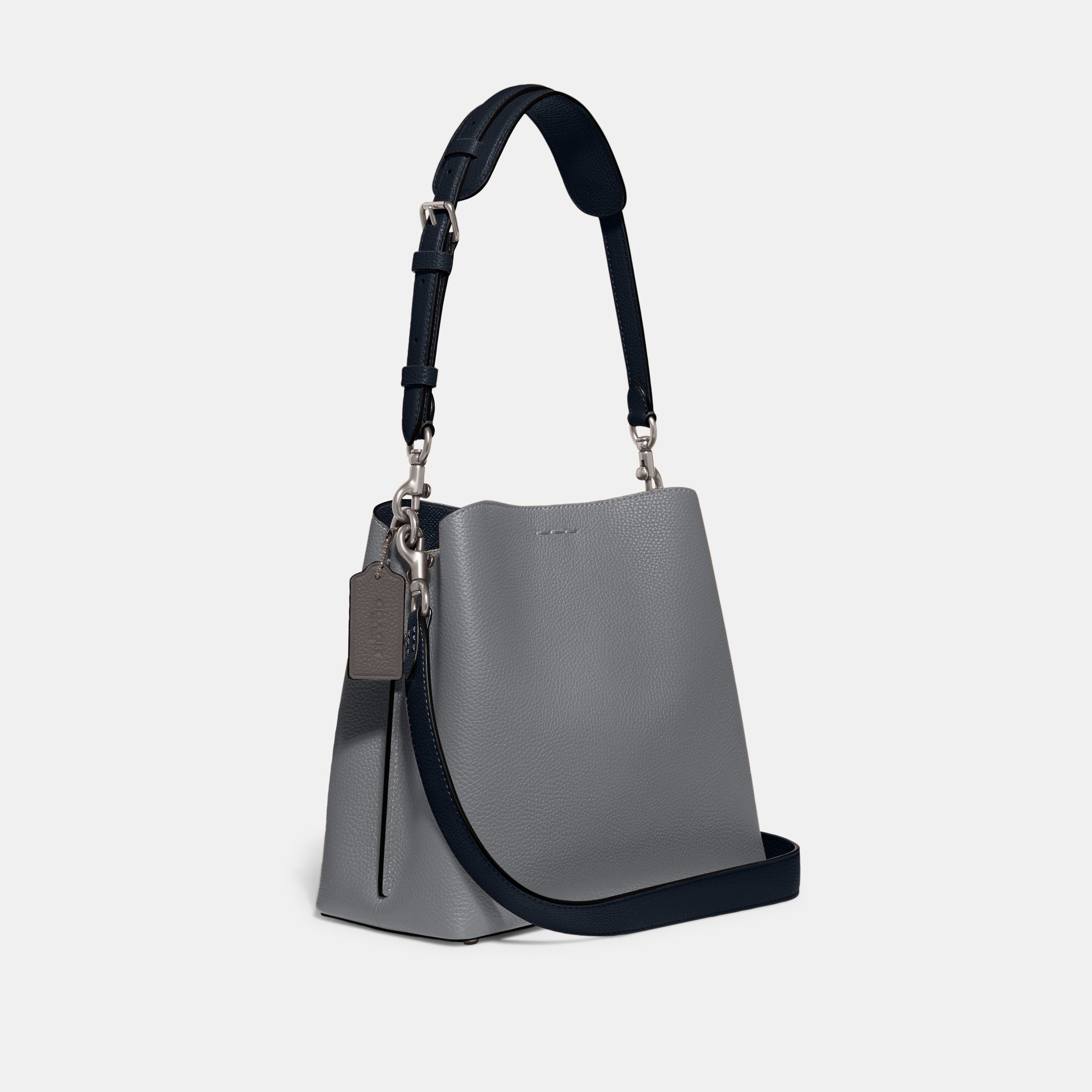C3766-Willow Bucket Bag In Colorblock-Lh/Grey Blue Multi
