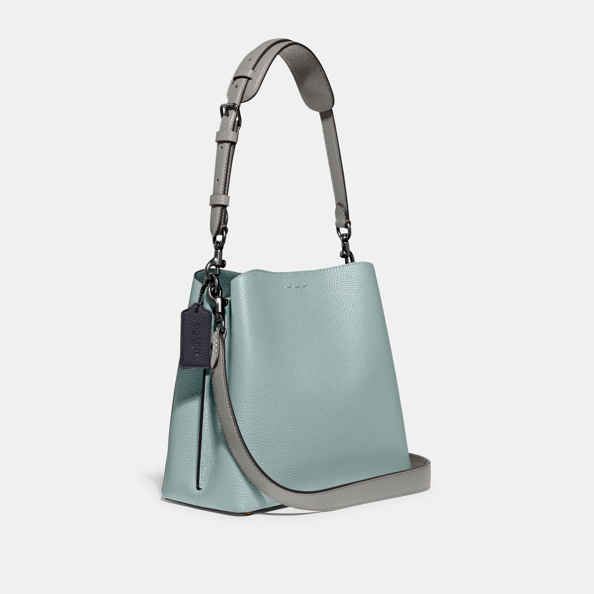 C3766-Willow Bucket Bag In Colorblock-V5/Aqua Multi