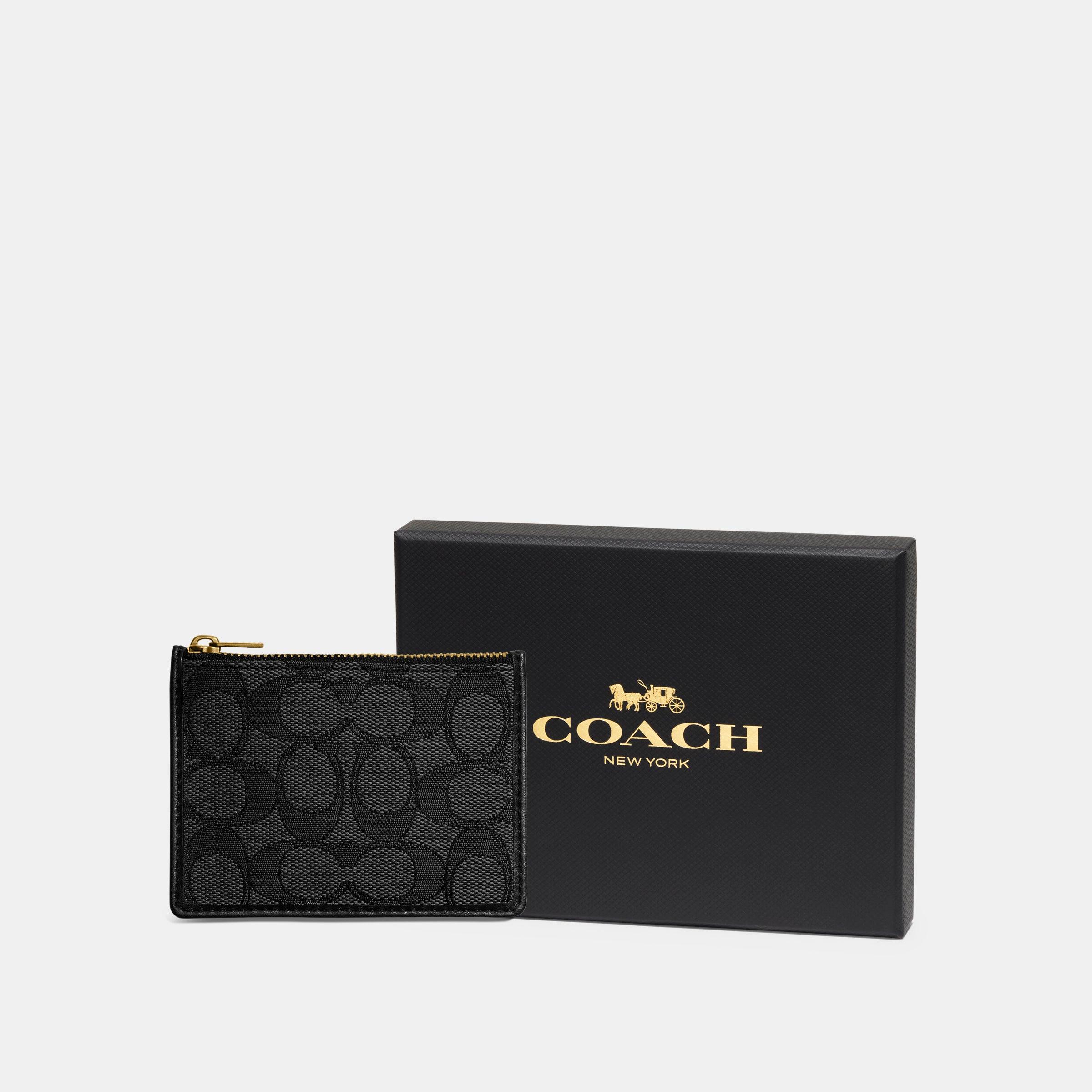 Boxed Mini Skinny Id Case In Signature Textile Jacquard - COACH Saudi Arabia Official Site