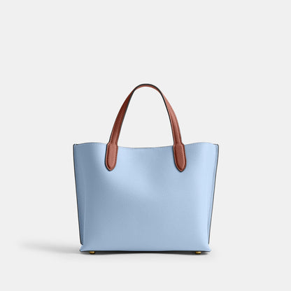 C9092-WILLOW TOTE BAG 24 IN COLORBLOCK WITH SIGNATURE CANVAS INTERIOR-B4/Bluebell Multi