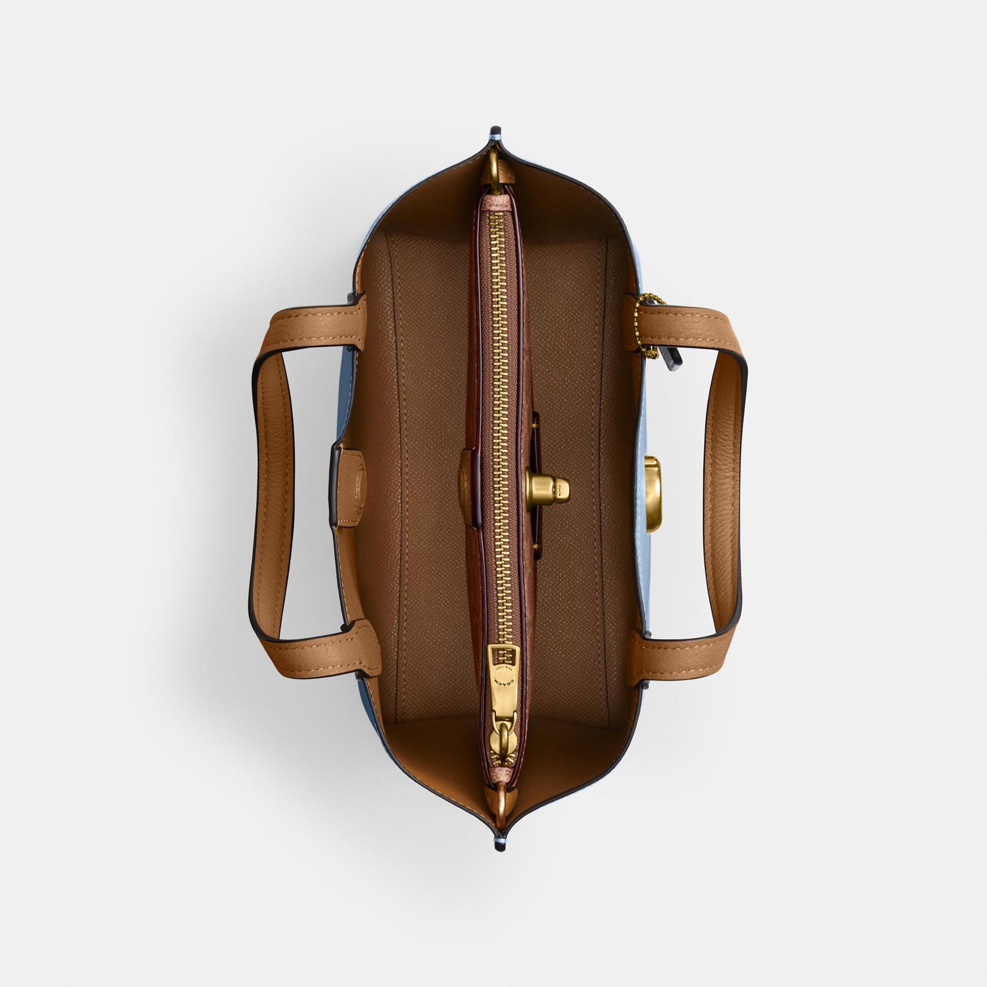 C9092-WILLOW TOTE BAG 24 IN COLORBLOCK WITH SIGNATURE CANVAS INTERIOR-B4/Bluebell Multi