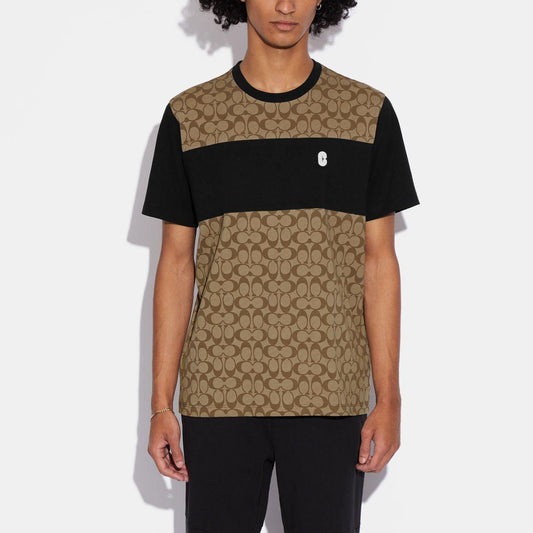 C9602-Signature T-Shirt-Khaki Signature
