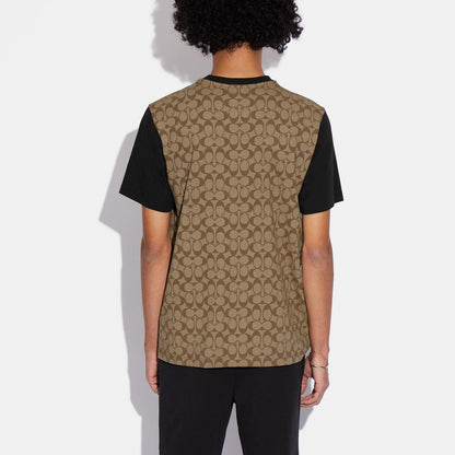 C9602-Signature T-Shirt-Khaki Signature