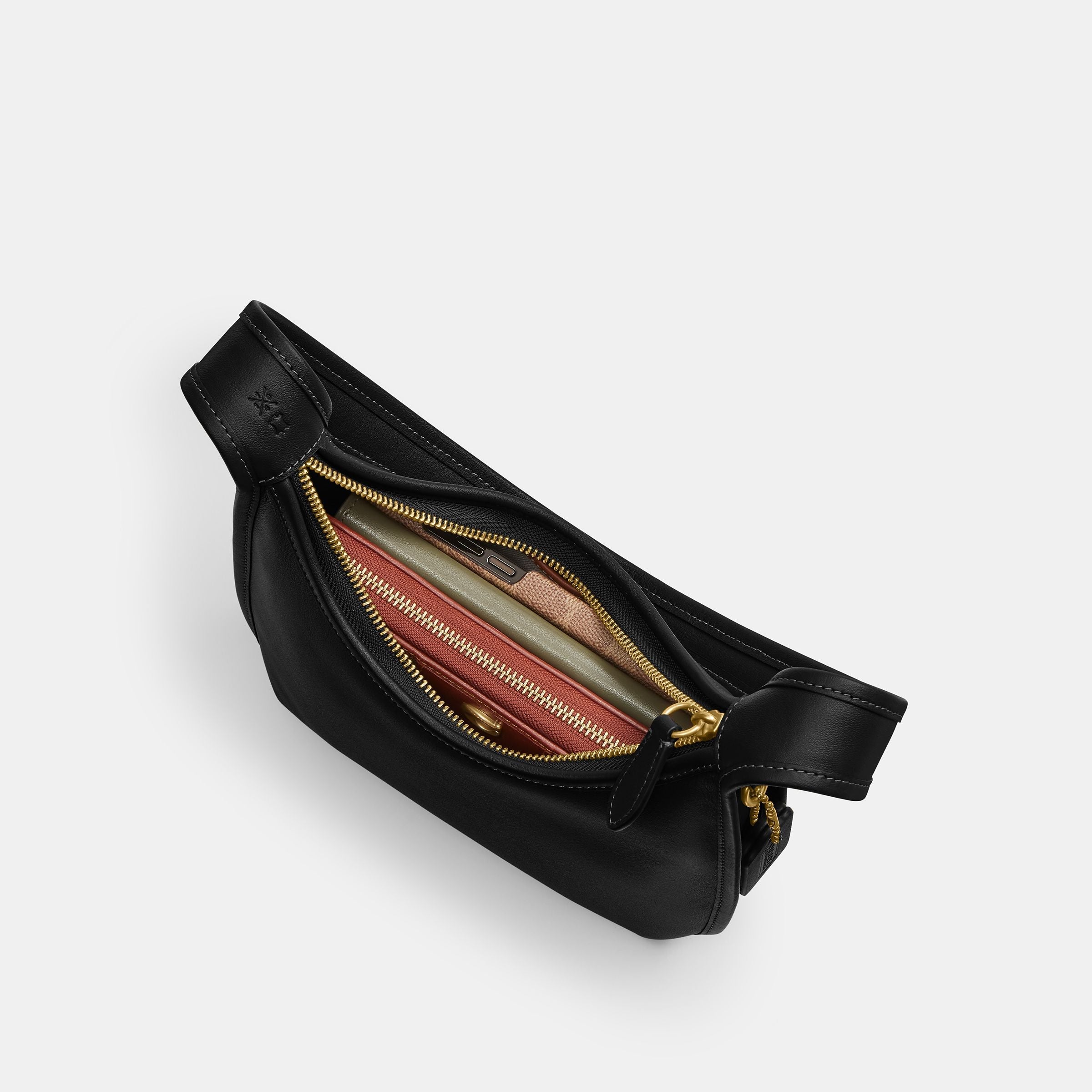 CAF11-Curve Zip Bag-B4/Black