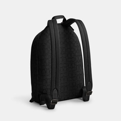 CAH18-HALL BACKPACK IN SIGNATURE JACQUARD-BLACK