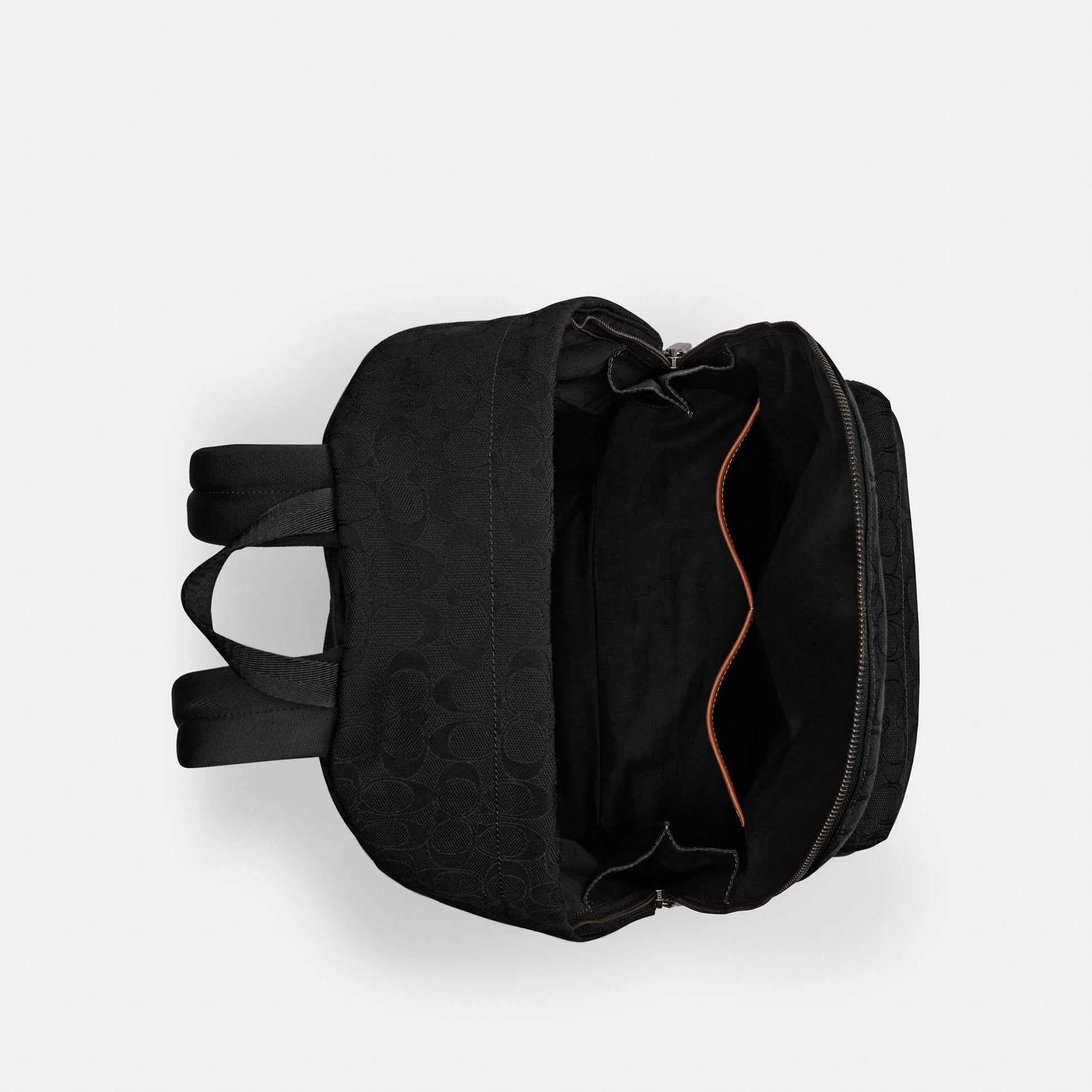 CAH18-HALL BACKPACK IN SIGNATURE JACQUARD-BLACK