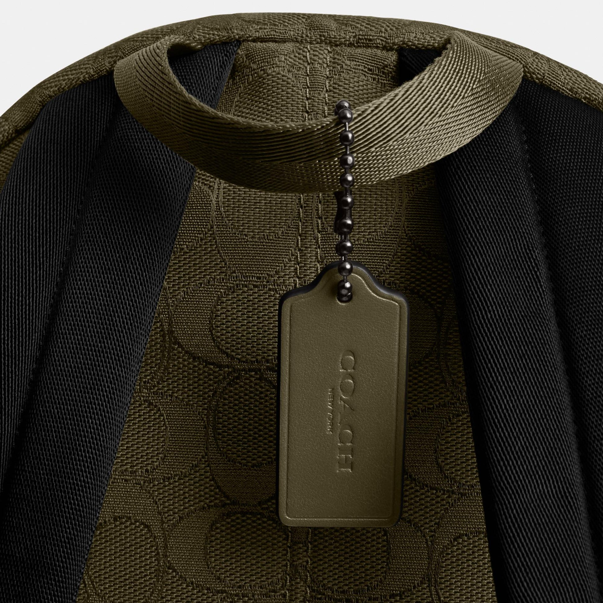 CAH18-HALL BACKPACK IN SIGNATURE JACQUARD-Olive Drab