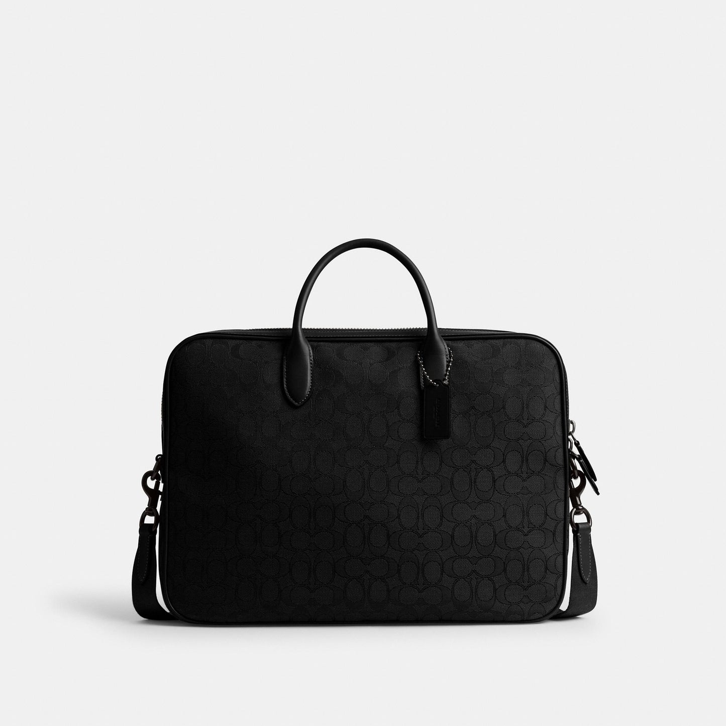CAK97-THEO WORK BAG IN SIGNATURE JACQUARD-BLACK