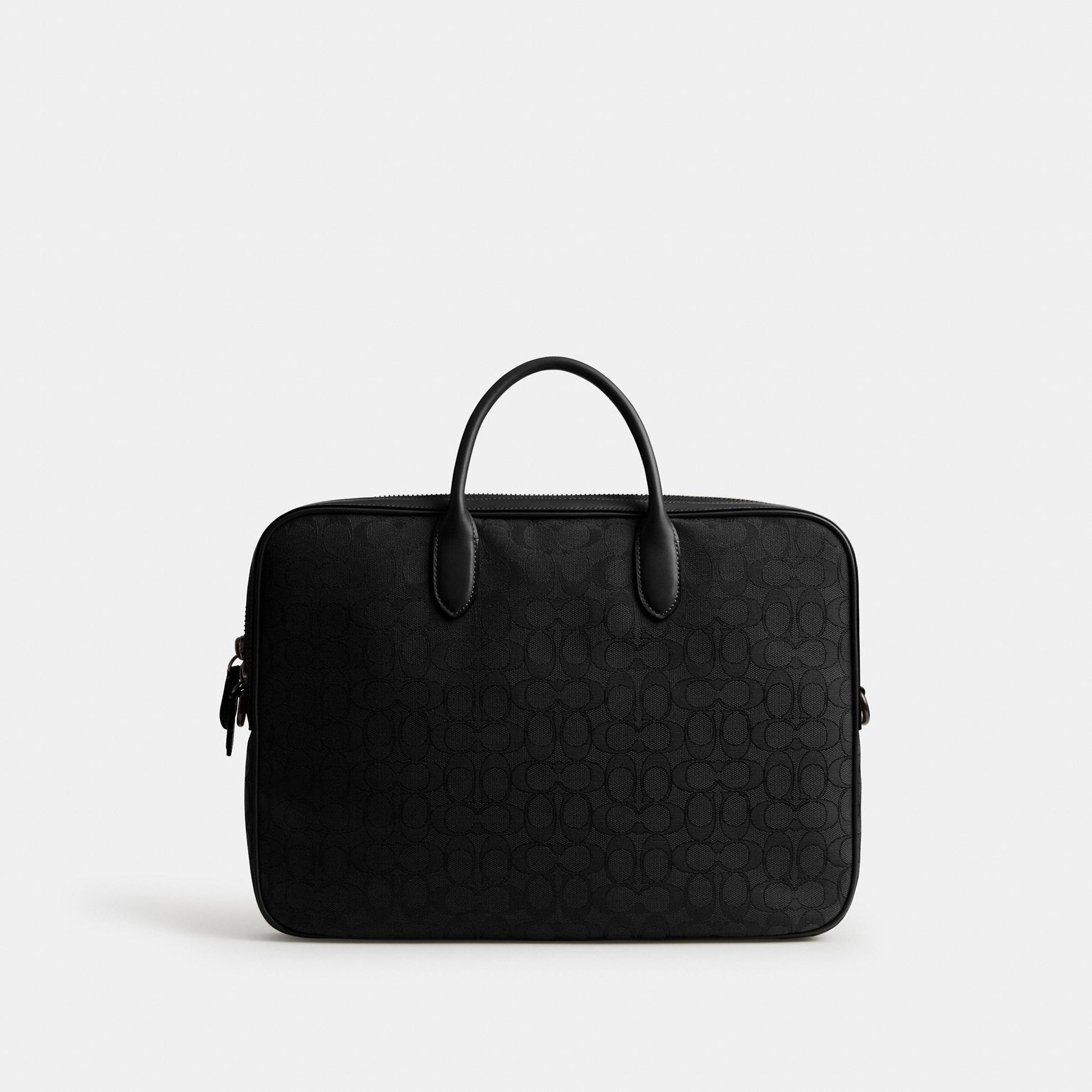CAK97-THEO WORK BAG IN SIGNATURE JACQUARD-BLACK