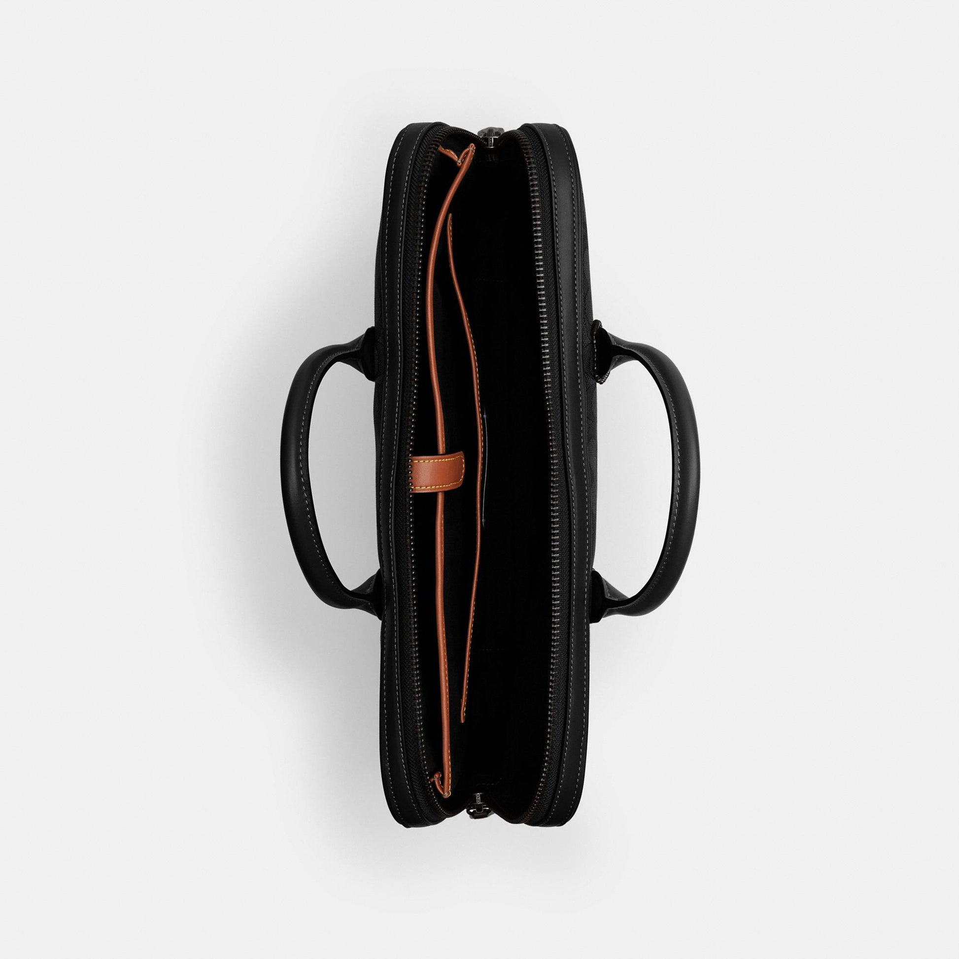 CAK97-THEO WORK BAG IN SIGNATURE JACQUARD-BLACK