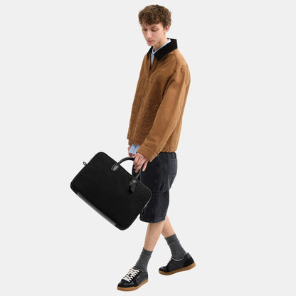 CAK97-THEO WORK BAG IN SIGNATURE JACQUARD-BLACK