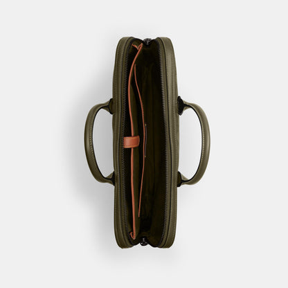 CAK97-THEO WORK BAG IN SIGNATURE JACQUARD-Olive Drab