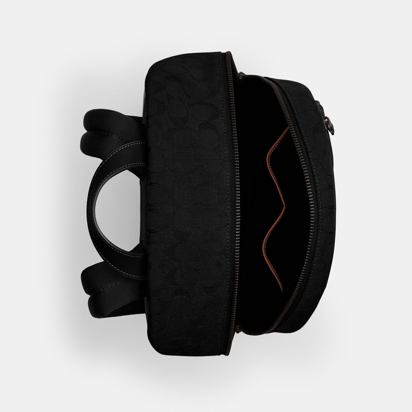 CAK98-THEO BACKPACK IN SIGNATURE JACQUARD-BLACK