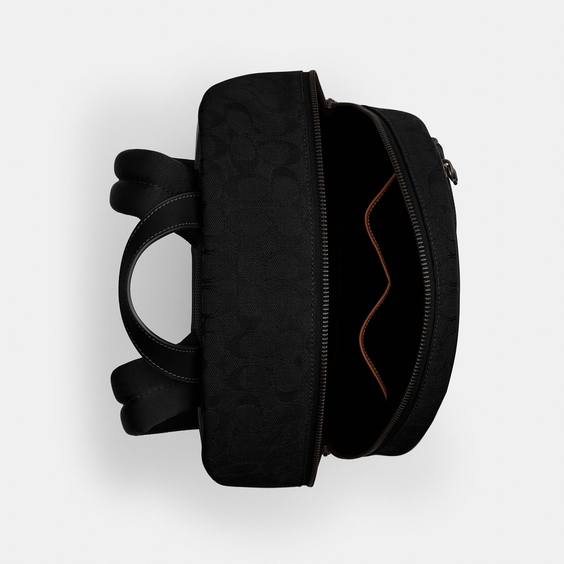 CAK98-THEO BACKPACK IN SIGNATURE JACQUARD-BLACK