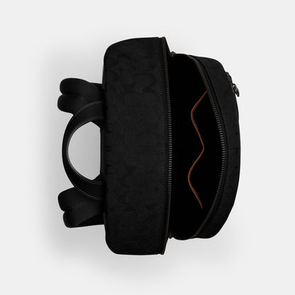 CAK98-THEO BACKPACK IN SIGNATURE JACQUARD-BLACK