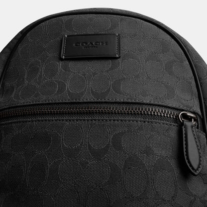 CAK98-THEO BACKPACK IN SIGNATURE JACQUARD-BLACK
