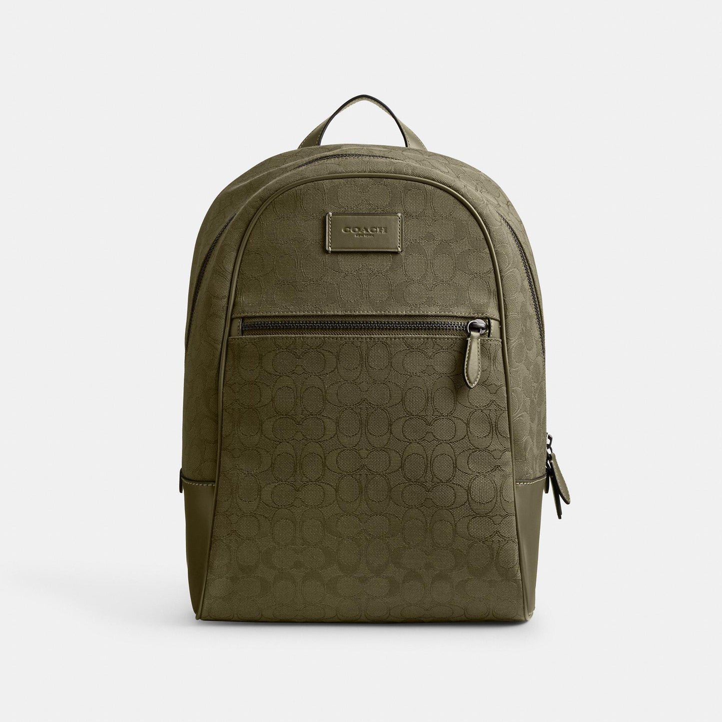 CAK98-THEO BACKPACK IN SIGNATURE JACQUARD-Olive Drab