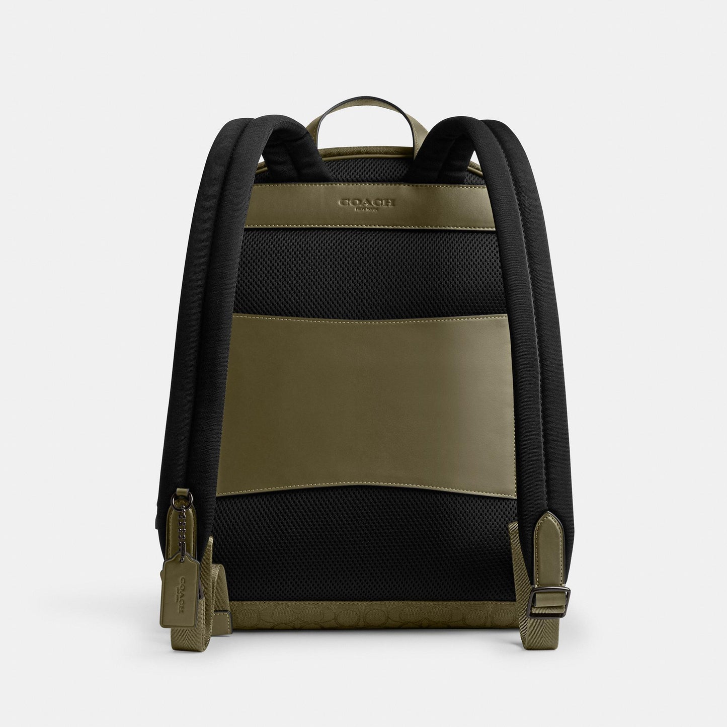 CAK98-THEO BACKPACK IN SIGNATURE JACQUARD-Olive Drab