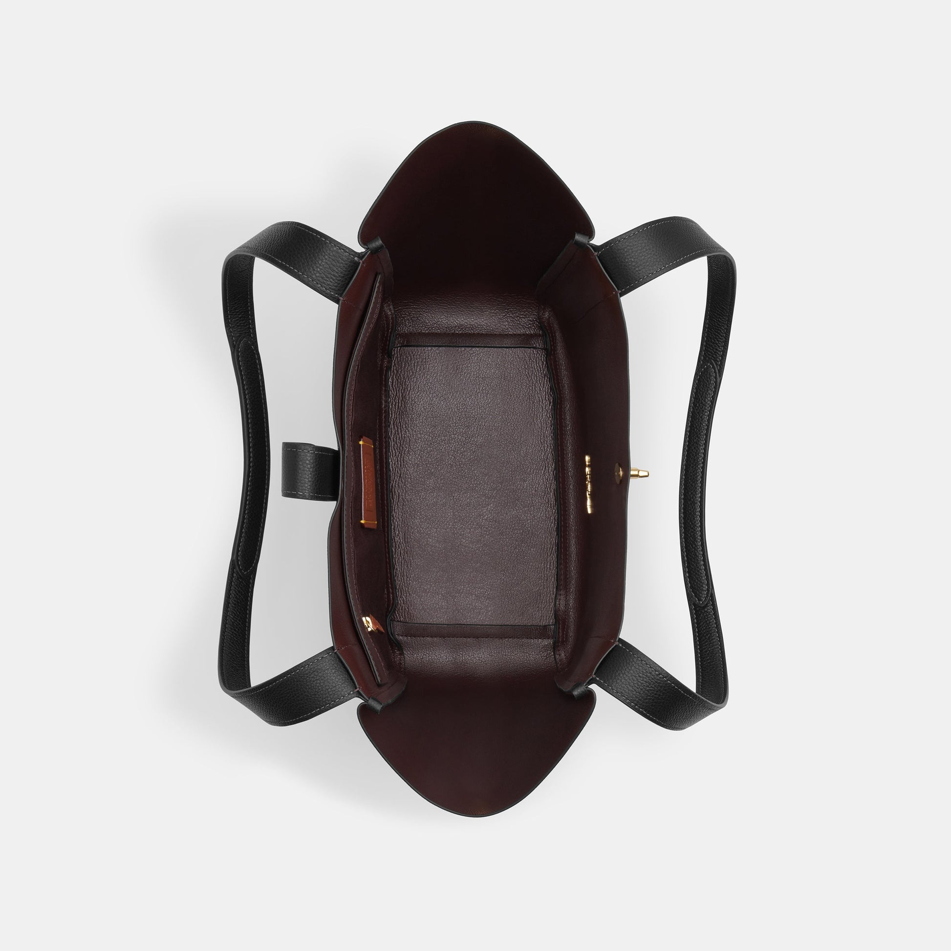 CAL17-Hadley Turnlock Tote Bag-Im/Black