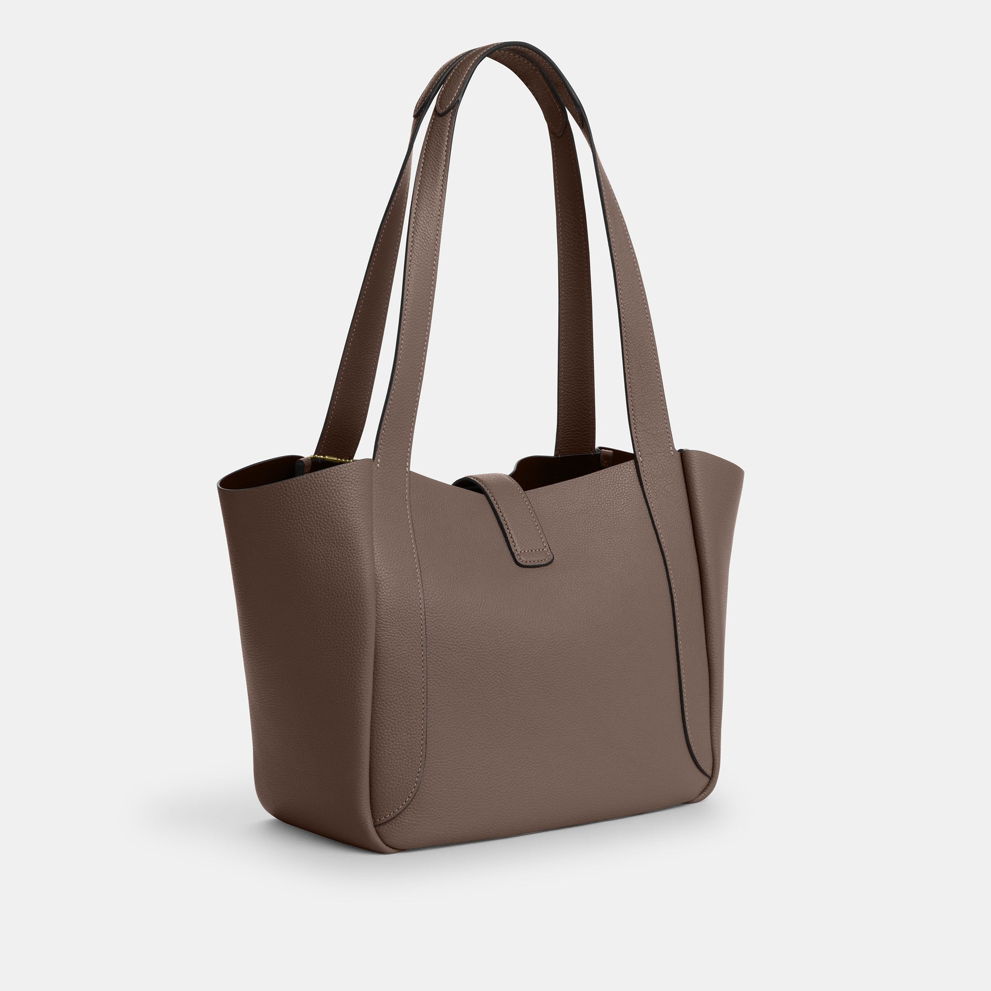 CAL17-Hadley Turnlock Tote Bag-Im/Dark Stone