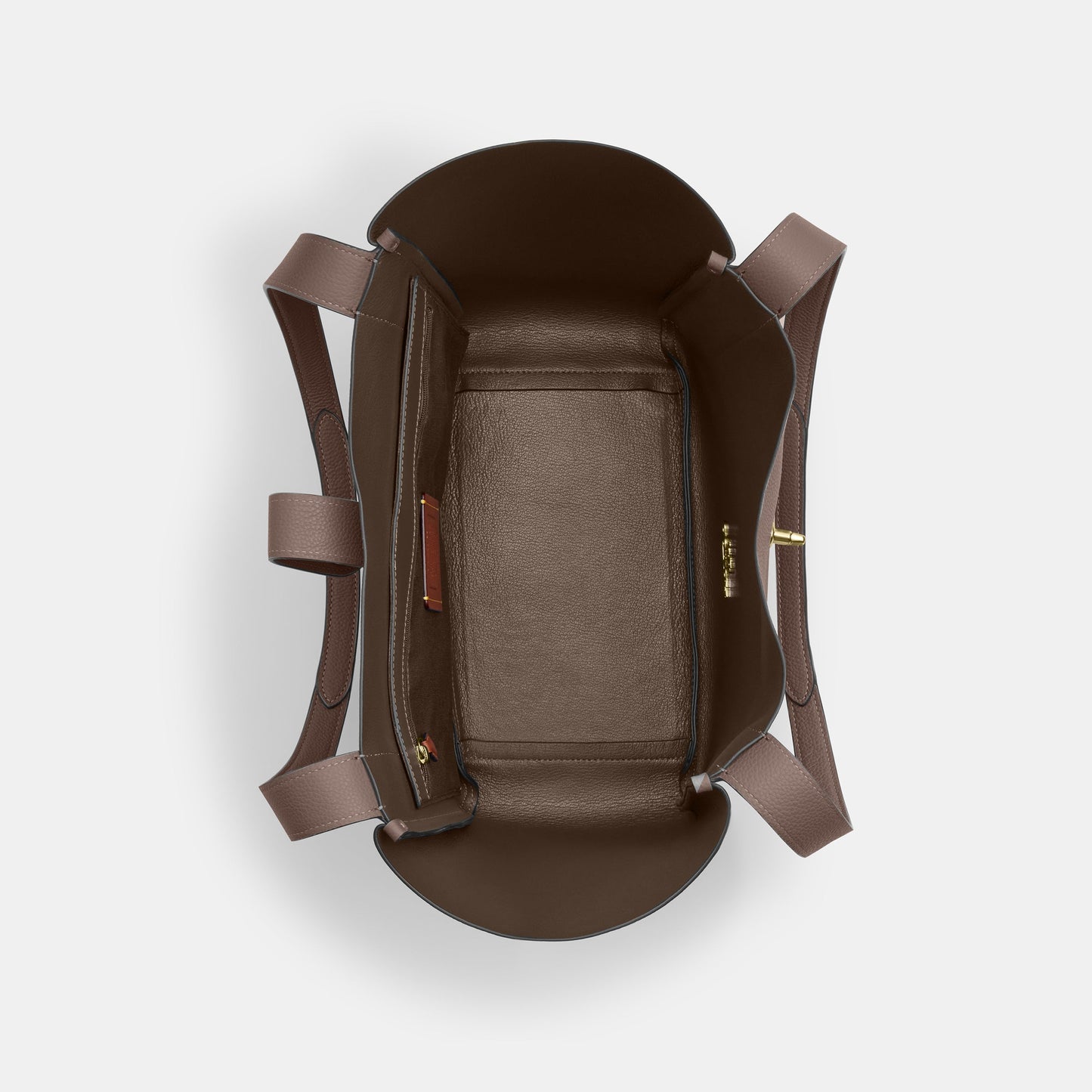 CAL17-Hadley Turnlock Tote Bag-Im/Dark Stone