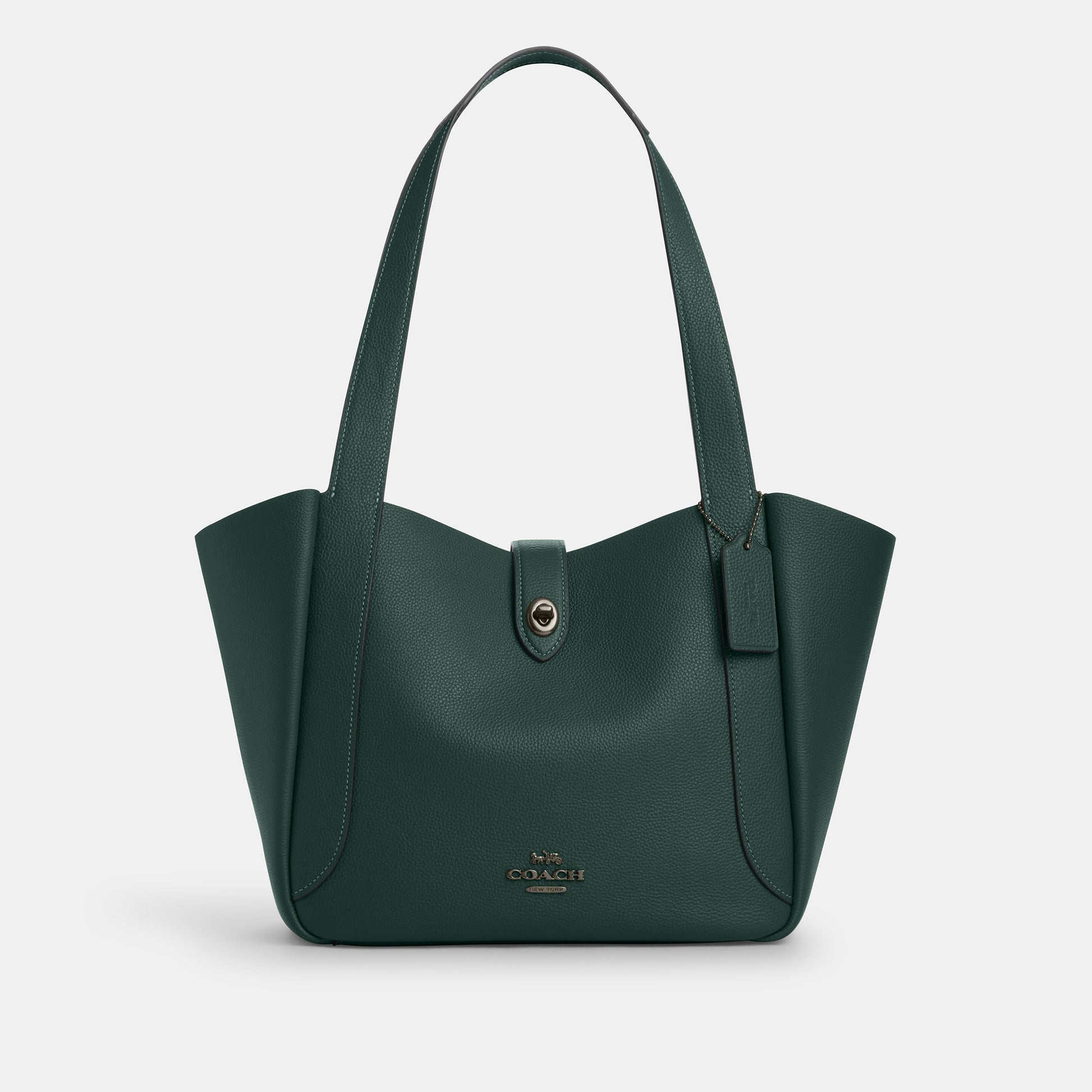 CAL17-Hadley Turnlock Tote Bag-Qb/Dark Teal