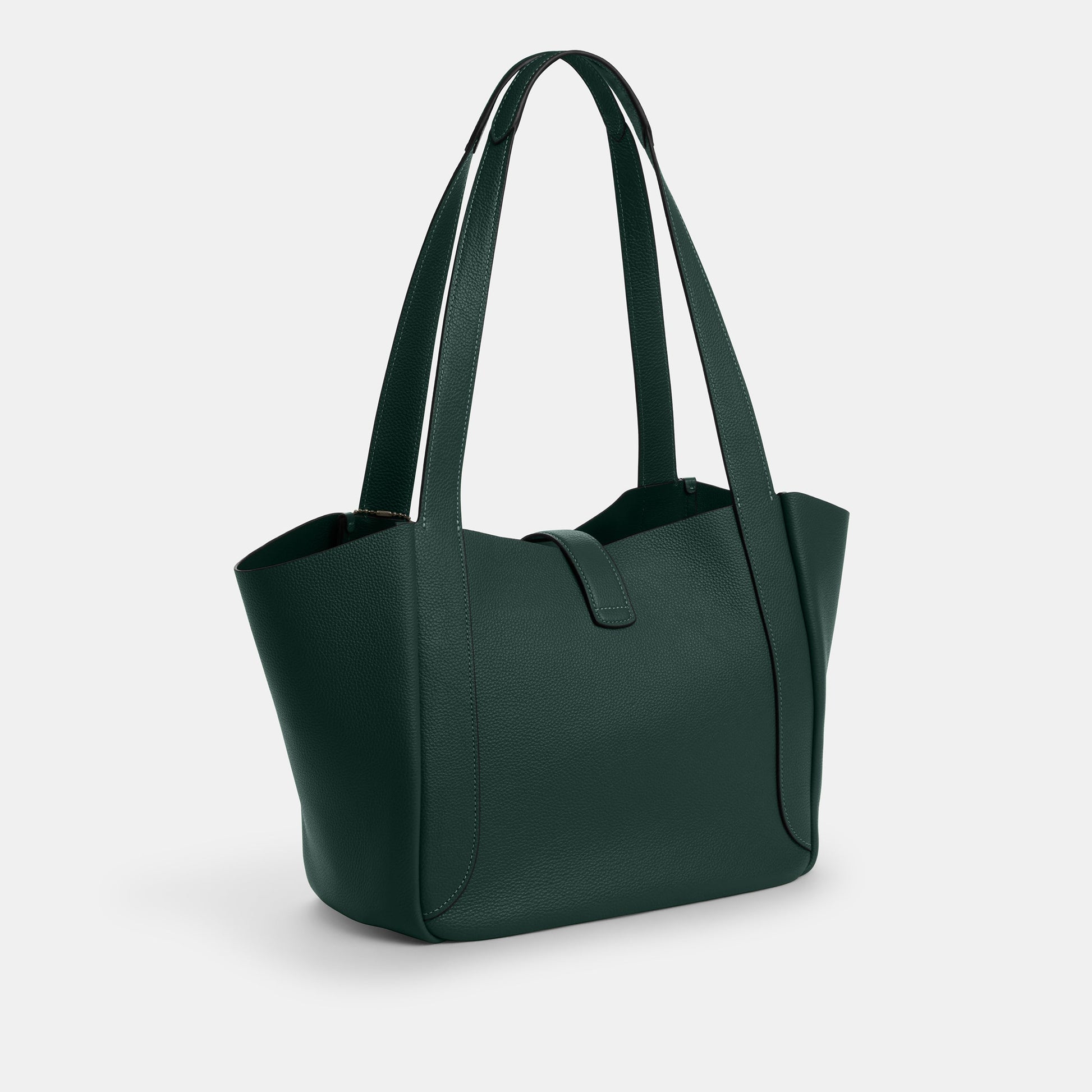 CAL17-Hadley Turnlock Tote Bag-Qb/Dark Teal