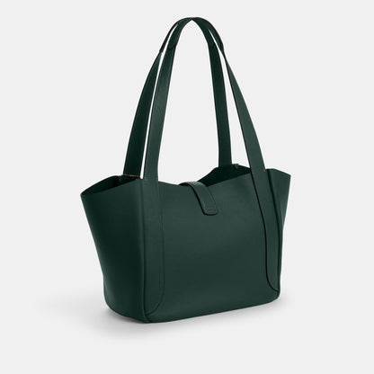 CAL17-Hadley Turnlock Tote Bag-Qb/Dark Teal
