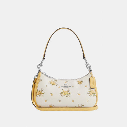 CAL45-TERI SHOULDER BAG WITH FLORAL PRINT-SV/Chalk Multi