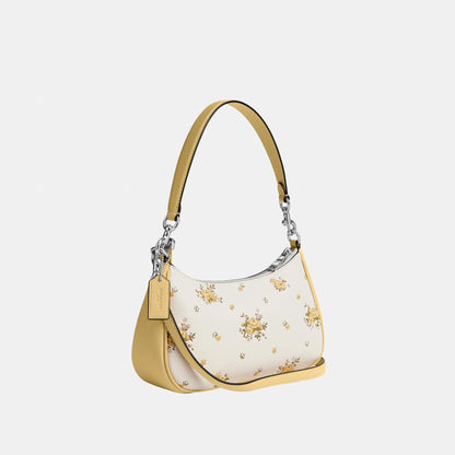 CAL45-TERI SHOULDER BAG WITH FLORAL PRINT-SV/Chalk Multi